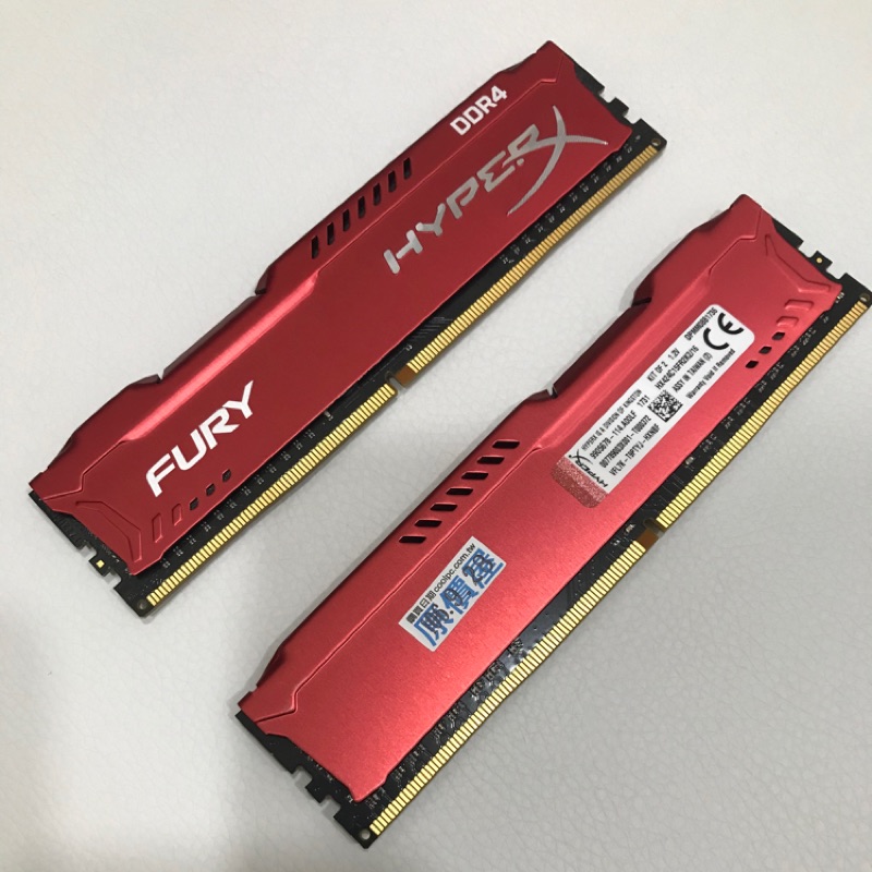 金士頓 記憶體 8GB*2 DDR4-2400 HyperX Fury