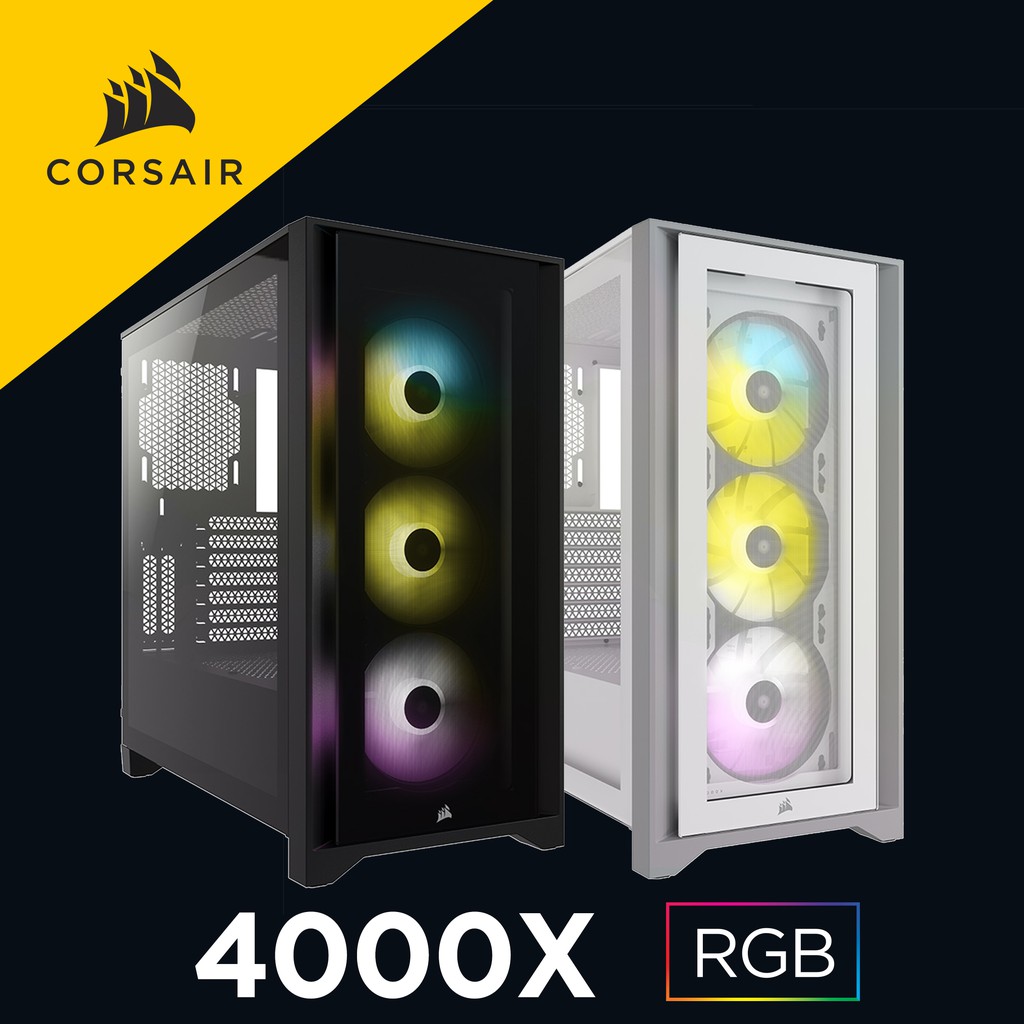 海盜船  CORSAIR 4000X RGB 鋼化玻璃中塔ATX 機殼 官方授權旗艦店