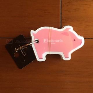 【現貨】 日本Midori Flash cards便攜式單詞記憶卡 小豬