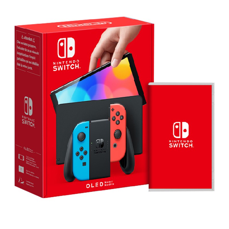 【NS】Nintendo Switch OLED 紅藍主機組合+1690元內現貨遊戲選一 (台灣公司貨) 現貨 廠商直送