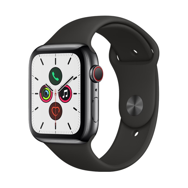 Apple Watch S5 LTE 44mm,太空黑色不鏽鋼錶殼