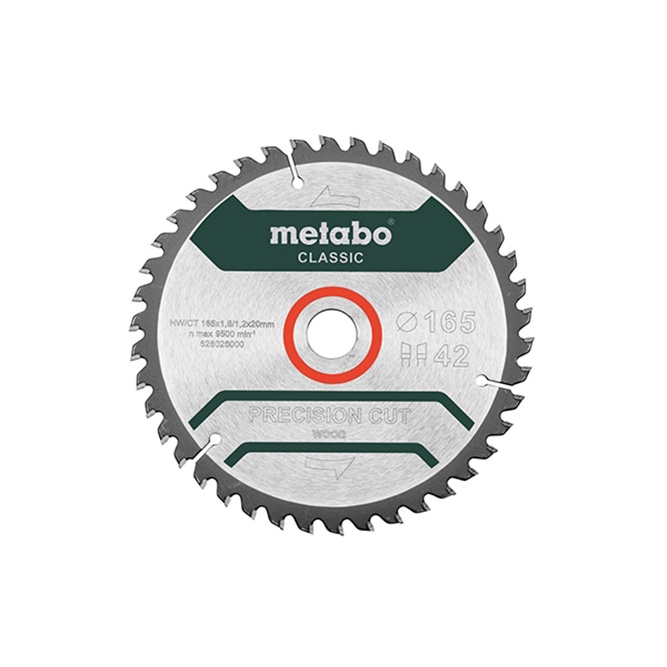 metabo 美達寶 "木工用" 經典切割圓鋸片 165mm 628026000 "木工用" 經典切割圓鋸片