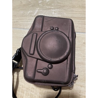 日本motif 咖啡色相機造型包 收納小物硬殼包 數位相機保護套
