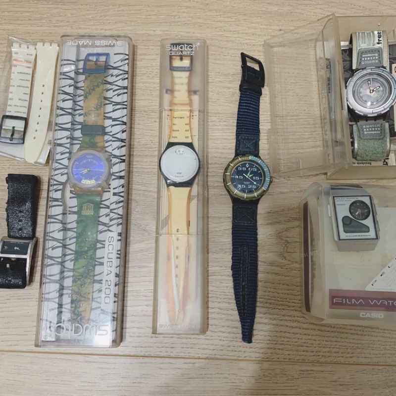 Swatch ck 舊手錶 共六支 半贈送 需自修理換電池
