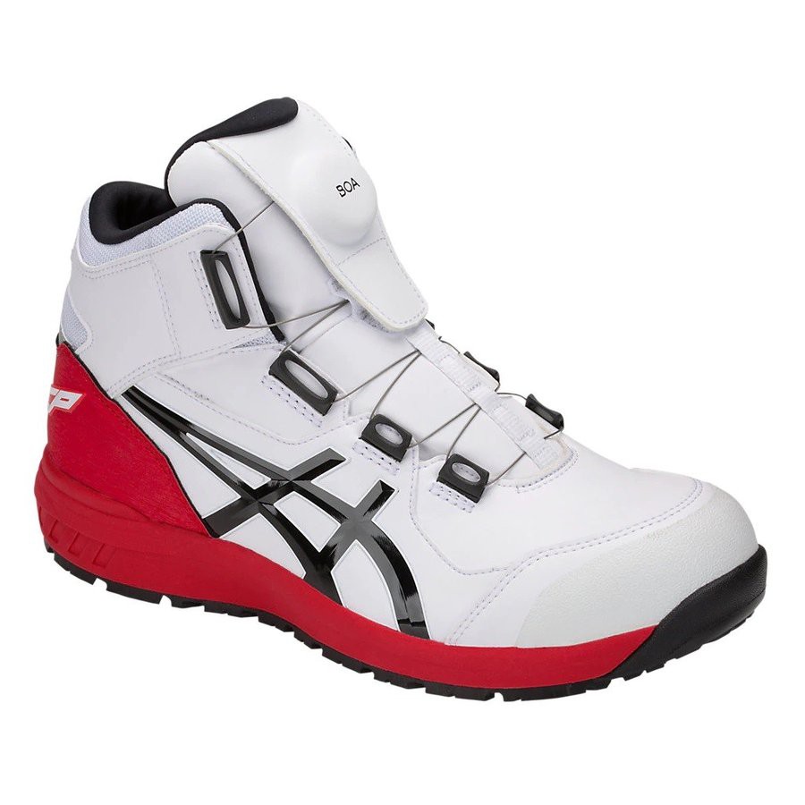 ASICS CP304 塑鋼安全鞋-✈日本直送✈(可開統編)-白X紅