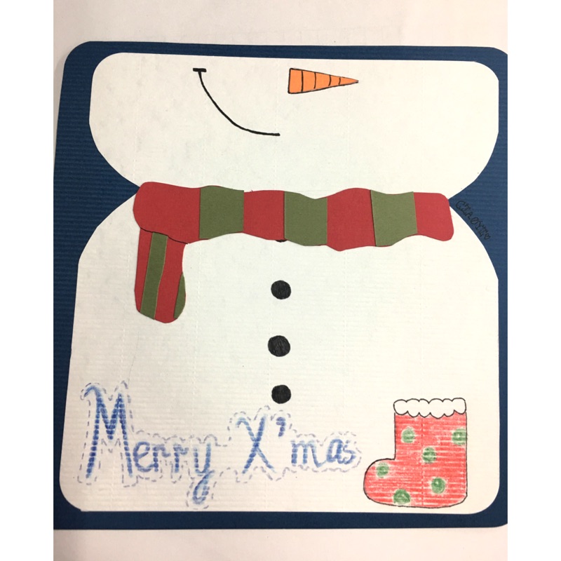 ［雪人胖胖卡⛄️］聖誕卡片 聖誕禮物 手工卡片 （可客製）