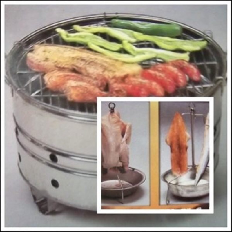 ￡加思桃￡BBQ大尺寸桶仔雞爐 烤雞爐 烤肉架 隔火炙烤最對味 還可烤肉烤魚 大湯鍋