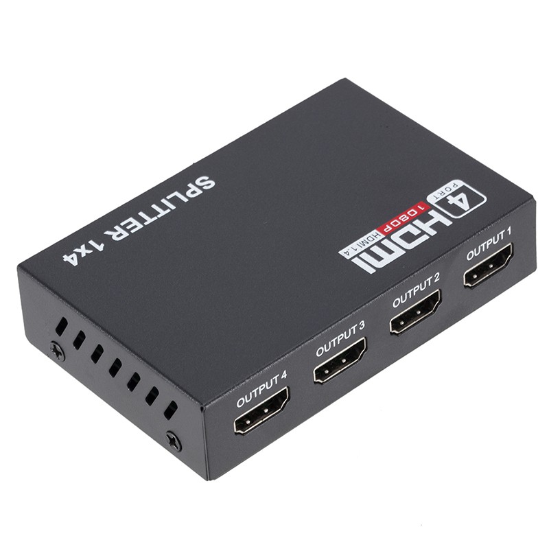 HDMI分配器 1進4出 相容HDCP 一進四出 1.4版1080P 支援3D 延長器 放大器