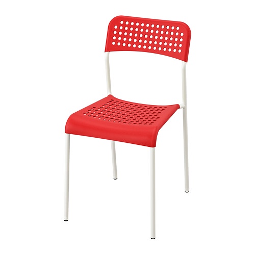 (二手) IKEA ADDE 紅色/白色 餐椅/會議椅