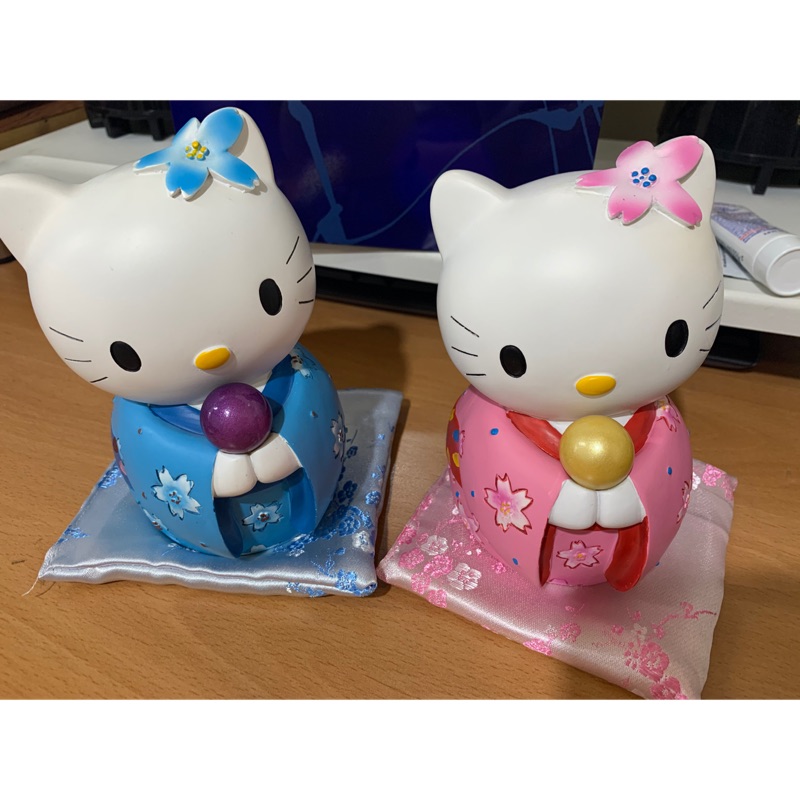 絕版 限量 日本 粉紅櫻花祭限定 凱蒂貓 和服 存錢筒 存錢罐 陶瓷 擺設 公仔KITTY店家裝潢裝飾佈置兒童送禮