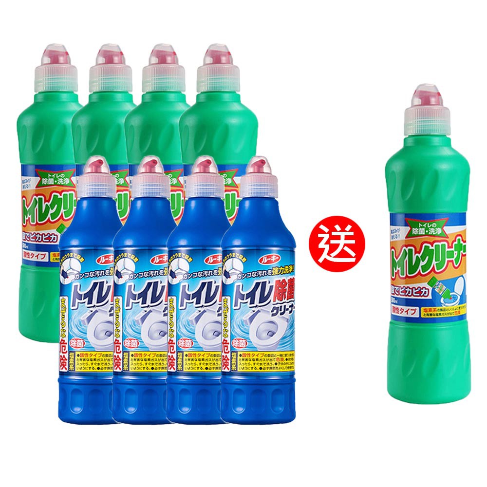 第一石鹼 美淨易 馬桶清潔劑+酸性重垢專用《買8送1》500ml 日本原裝 衛浴清潔 尿垢消臭 除菌 淨白去汙 廠商直送