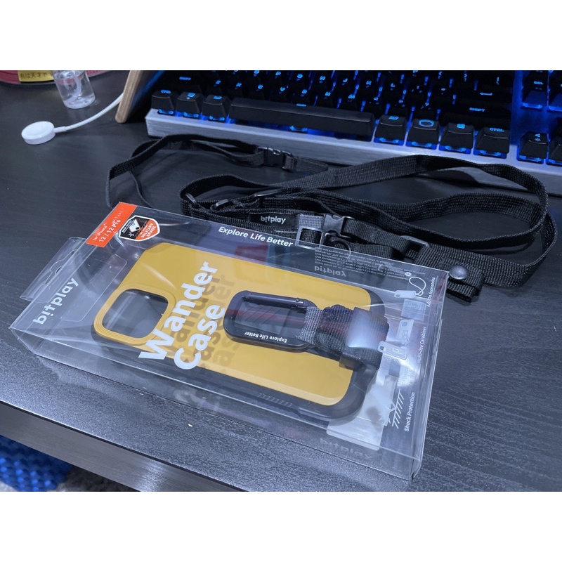 Wander Case 手機保護殼 for iPhone 12 / 12pro 黃色+掛繩組
