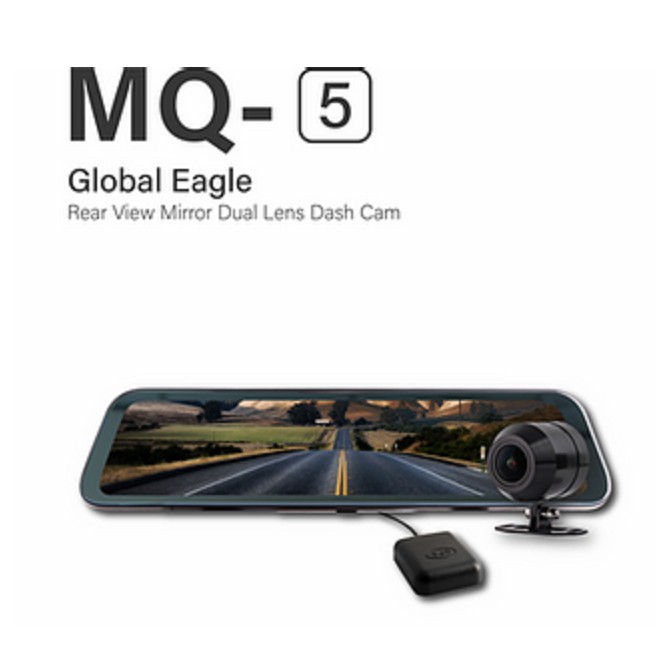 全球鷹 MQ-5  MQ5 送記憶卡 電子全螢幕後視鏡 前後雙鏡頭行車紀錄器+ GPS測速器 區間測速 超大觸控螢幕