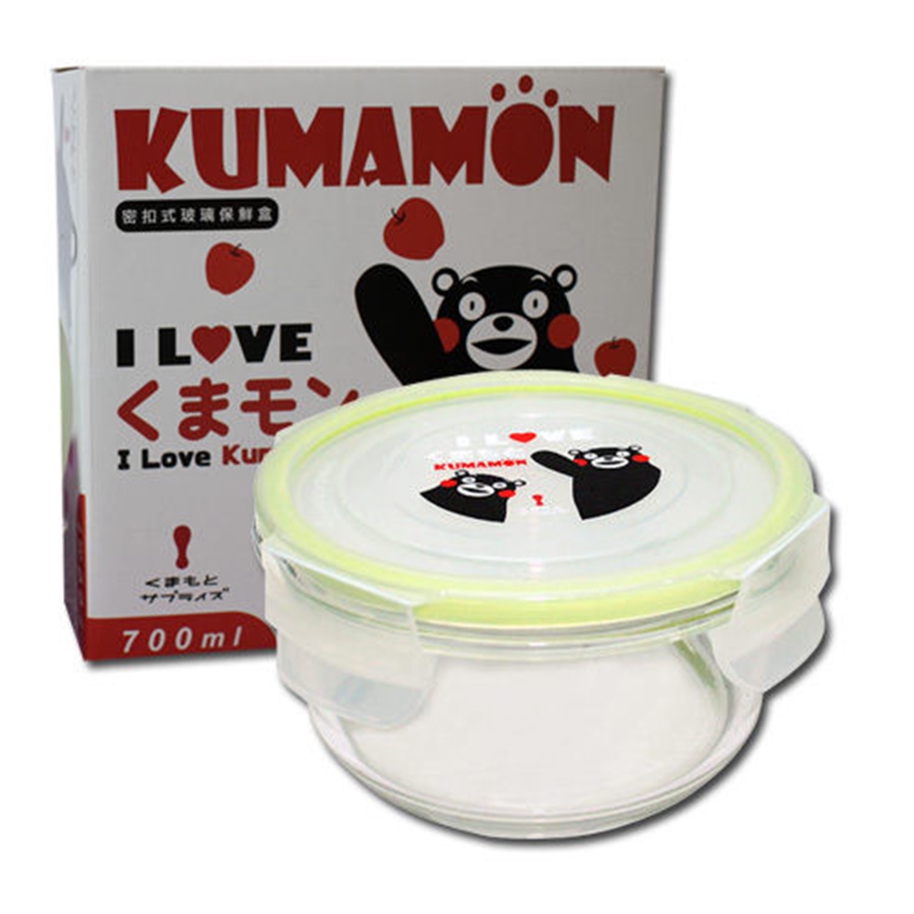 KUMAMON熊本熊密扣式玻璃保鮮盒.樂扣 059222