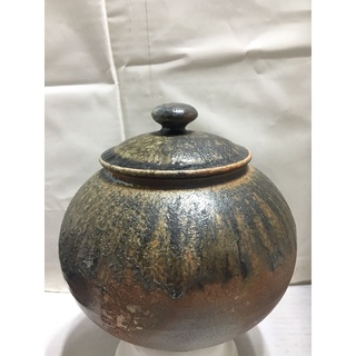 臺灣陶藝作品 （6）林振生精品落灰流釉 高檔柴燒甕