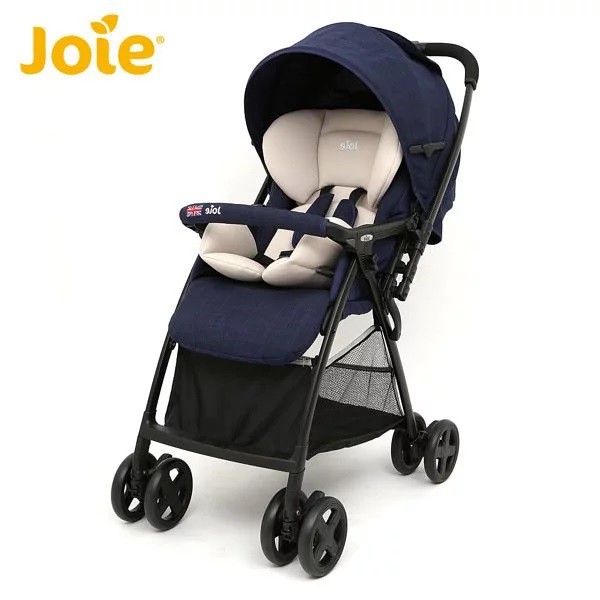 joie 奇哥  FLOAT 輕量雙向推車-英國藍(8成新)附新生兒坐墊與雨罩