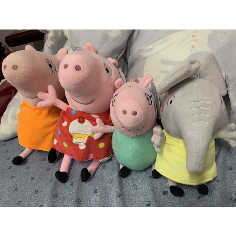 正版授權 佩佩豬娃娃 Peggy Pig 粉紅豬小妹 好朋友系列 玩偶 佩佩豬 豬爸爸 豬媽媽 艾蜜莉 6英吋 10英寸
