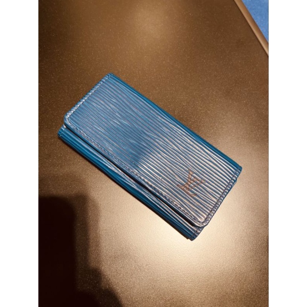 「現貨 」Louis Vuitton LV 深海藍 Epi水波紋鑰匙包 鑰匙套