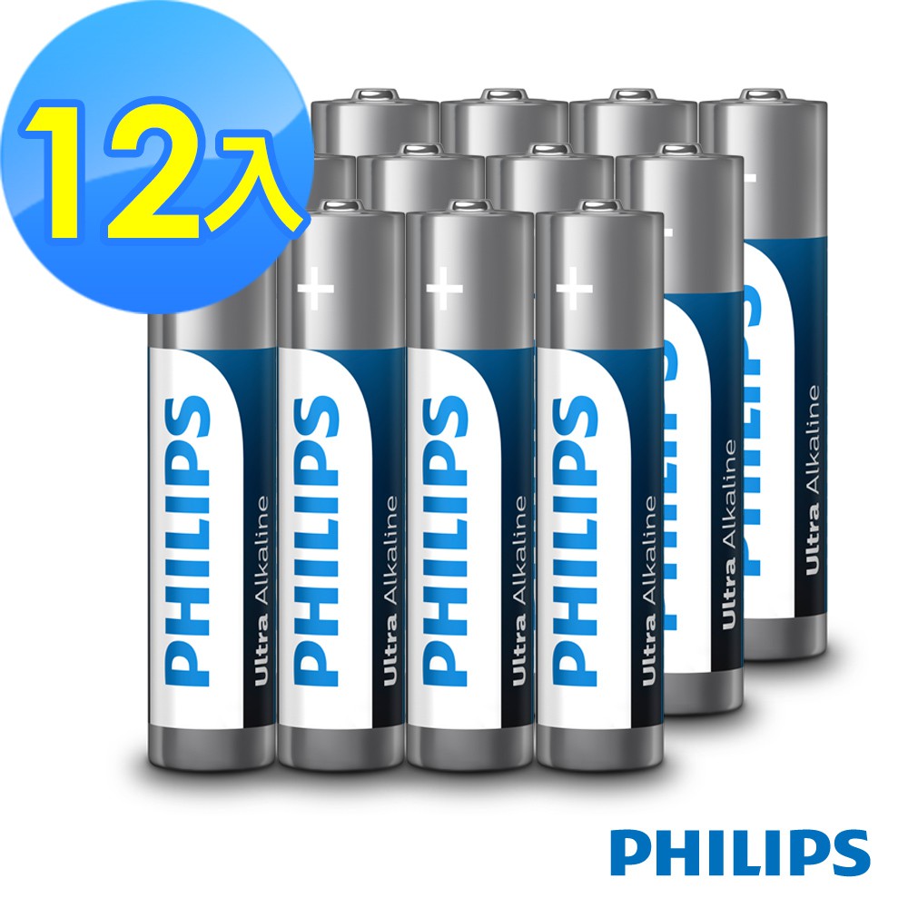 【蝦皮特選】Philips 飛利浦 3號 4號 超鹼電池 (熱縮)12入