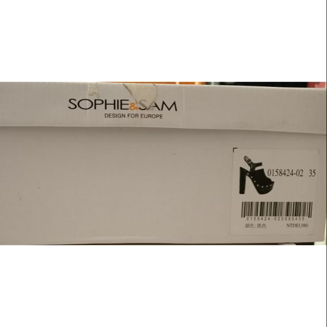 SOPHIE&amp;SAM鹿皮黑色高跟鞋35號鞋跟13.5公分