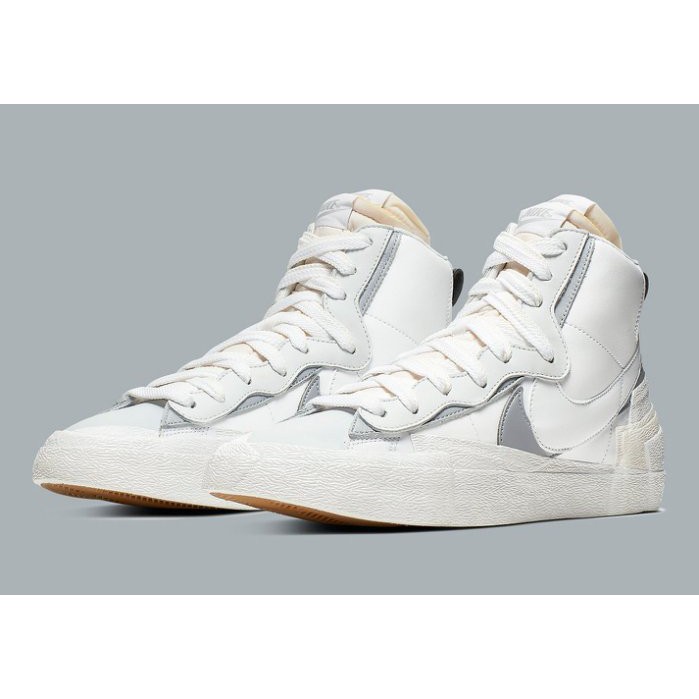 blazer sacai white grey