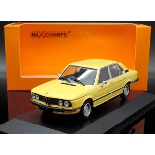 【M.A.S.H】[現貨特價] Maxichamps 1/43 BMW 520 1974 yellow 引擎蓋可開