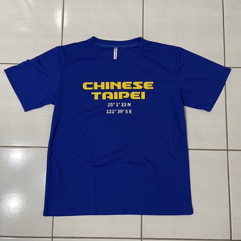 Chinese Taipei 中華隊 短袖T恤 (M) 中華台北 經緯度版
