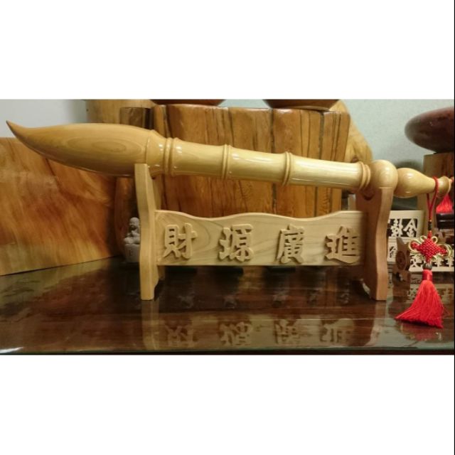 台灣紅檜60公分文昌筆組 含台灣紅檜原木筆座 一整組