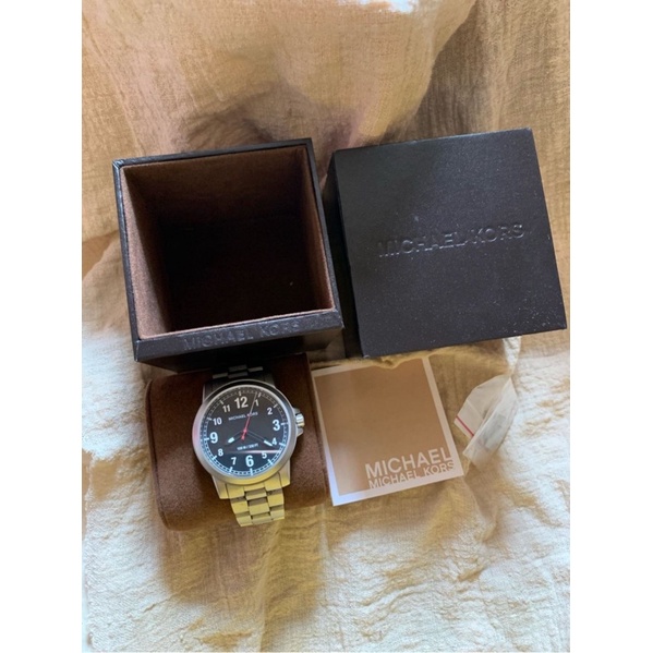 Michael Kors 鋼帶男錶手錶腕錶台灣MK專櫃購入盒袋包裝