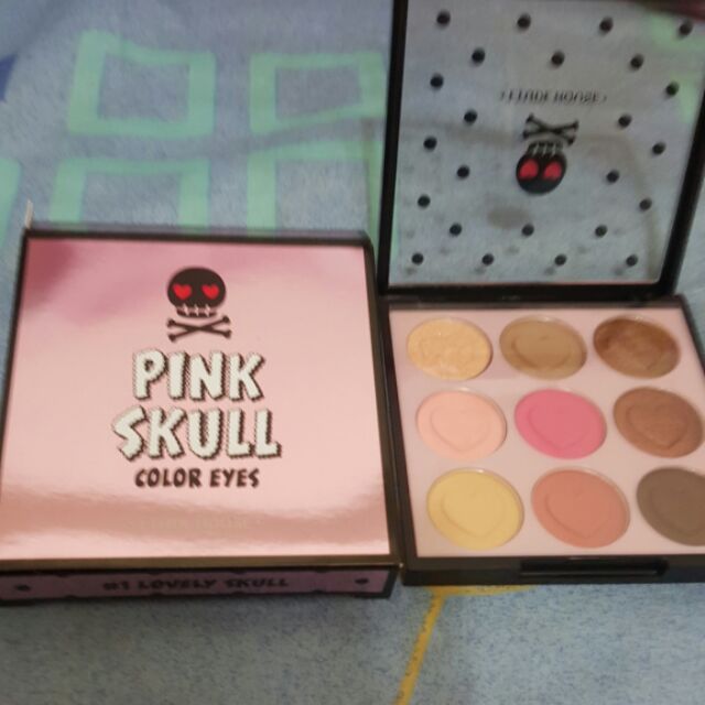 【即期出清】💖ETUDE HOUSE x PINK SKULL 粉紅骷髏愛心九宮格眼影盤，時尚魅力眼彩盤