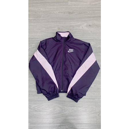 NIKE女外套 NSW HERITAGE JKT WVN 紫色拼接風衣運動外套 CZ8607573