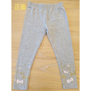 《三麗鷗 Hello Kitty》女童蝴蝶結印花燙金內搭褲legging ，5成新