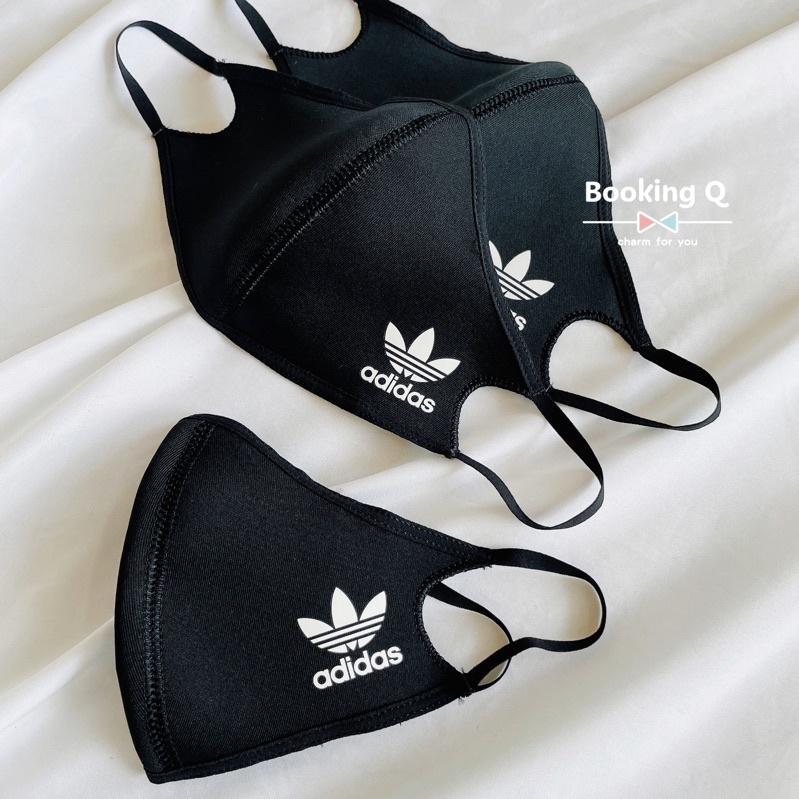 s三入組出清 ADIDAS 運動口罩 Original MASK 黑色 愛迪達 三葉草 可水洗 立體口罩 非醫療用口罩