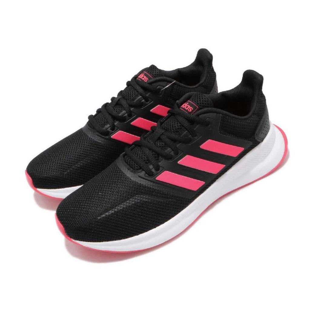 Adidas Runfalcon女款黑粉運動慢跑鞋-NO.F36270