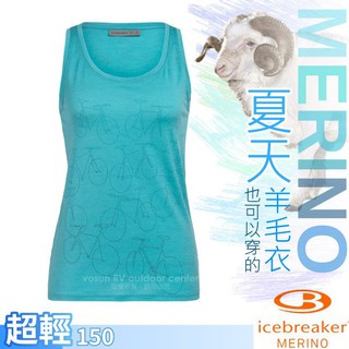 【Icebreaker】L零碼送》女 款輕薄圓領無袖羊毛排汗衣 150 TECH-LITE 背心 運動T恤_105008