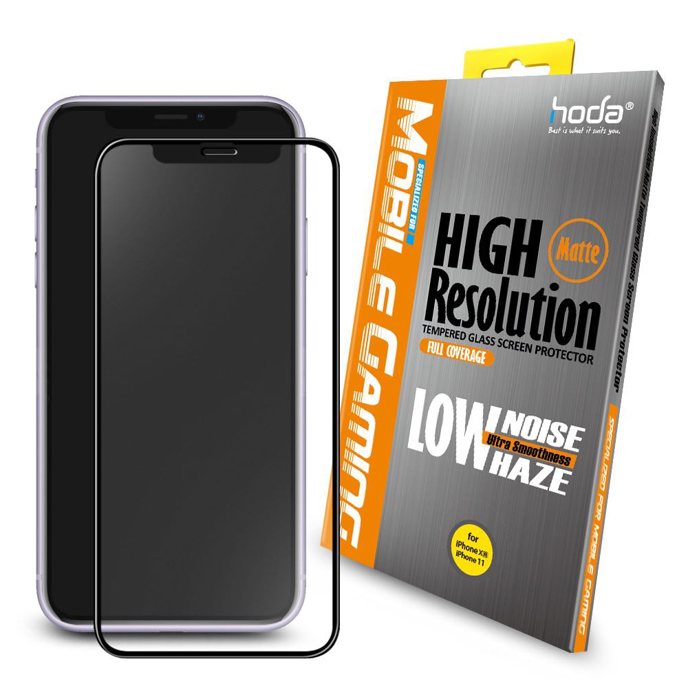 hoda iPhone 11 / XR 6.1吋 手遊專用2.5D滿版低噪點霧面9H鋼化玻璃保護貼