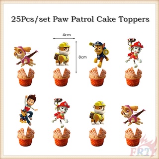 蛋糕裝飾 - 蛋糕裝飾蛋糕裝飾 24 件/套 Paw Patrol 生日快樂蛋糕裝飾紙杯蛋糕裝飾旗幟兒童生日派對用品蛋糕
