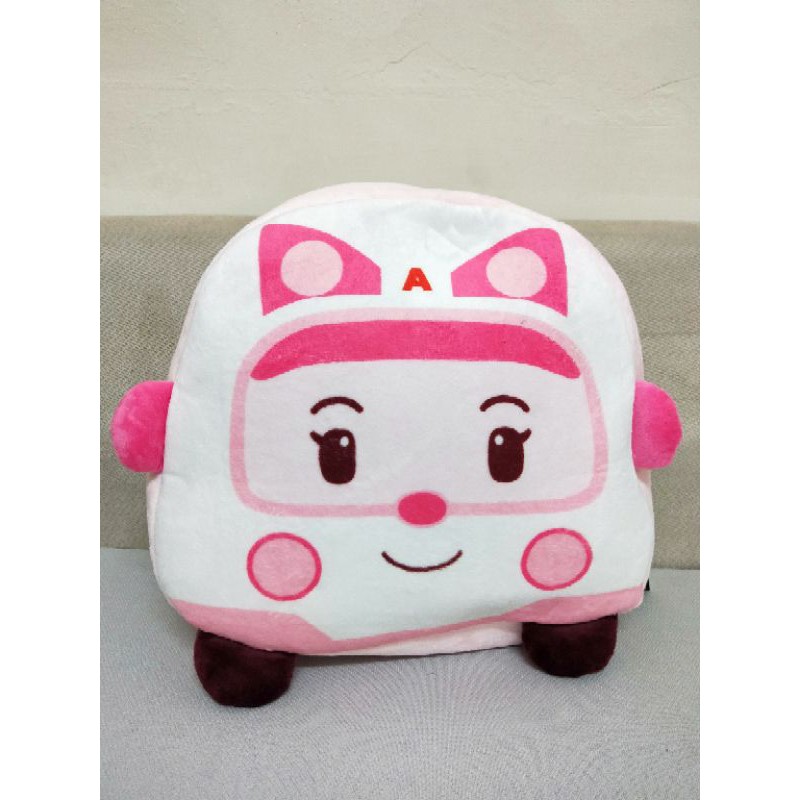 救援小英雄 安寶 POLI 後背包系列 -12吋 粉紅 兒童背包 玩偶包（售整圖）