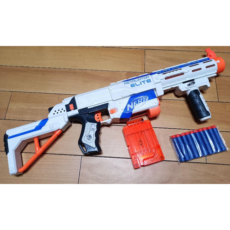 原廠正版 NERF 孩之寶 RETALIATOR 復仇者 ELITE 菁英系列 四合一 橘機 軟彈 發射器 玩具槍