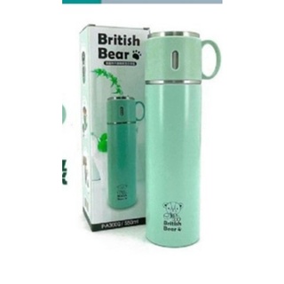 英國熊不鏽鋼真空分享瓶保溫瓶