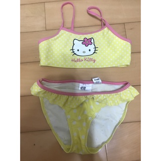 H&M嬰兒女寶二件式泳裝泳衣hello kitty凱蒂貓