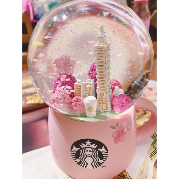 Starbucks 星巴克-台北101 限定櫻花水晶球-現貨