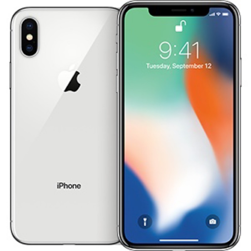 iPhone X 64g 銀白色「二手全機包膜&amp;鏡面」