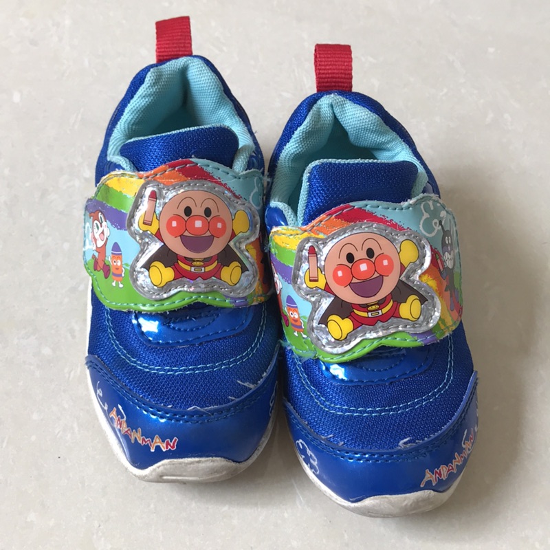 ✨麵包超人✨購於日本西松屋 藍色可愛黏貼式運動鞋