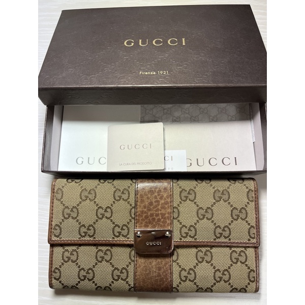 Gucci古馳正品老花長夾