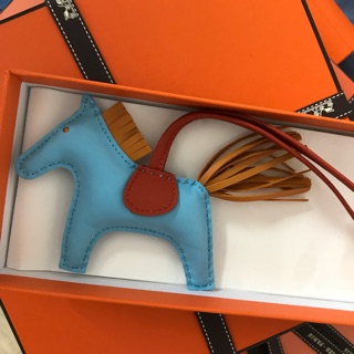 ［售出］HERMES 愛馬仕小馬吊飾 HERMÈS RODEO 天空藍小馬