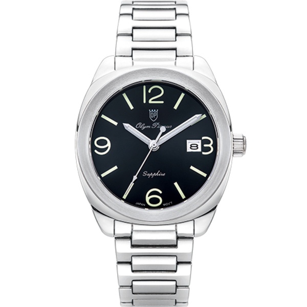 Olym Pianus 奧柏表 5706MS 時尚聚焦石英腕錶 / 黑 40mm