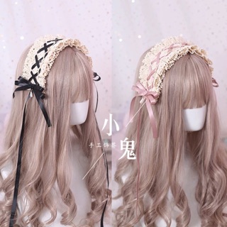 預購*lolita 蘿莉塔蕾絲蝴蝶結髮帶 復古少女頭飾 KC 女僕 歌德 哥特 暗黑 甜系 甜美可愛 軟妹 髮飾