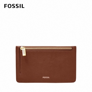 FOSSIL 真皮卡片零錢包-棕色 SL7925200