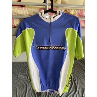 免運【MERIDA美利達】自行車車衣-藍/綠 短袖 腳踏車車衣
